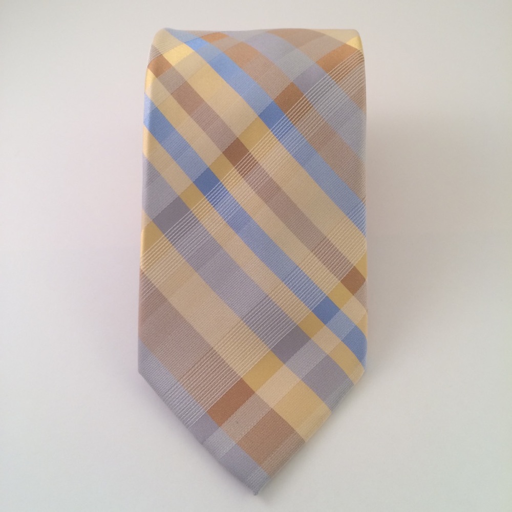 Perry Ellis Blue Yellow Gold Striped Men's Tie